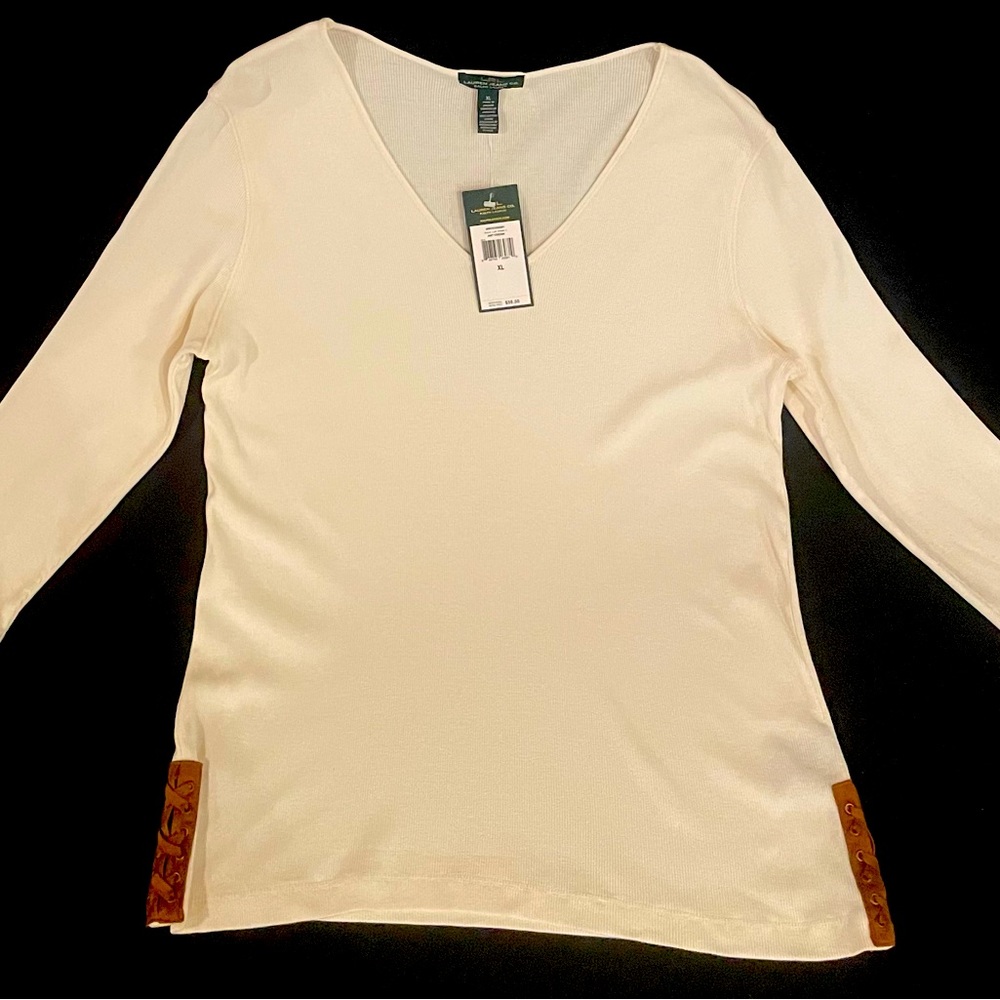 Ralph Lauren Jean Co. Women’s Any Cream XL Top FA12 LJC FASH1
